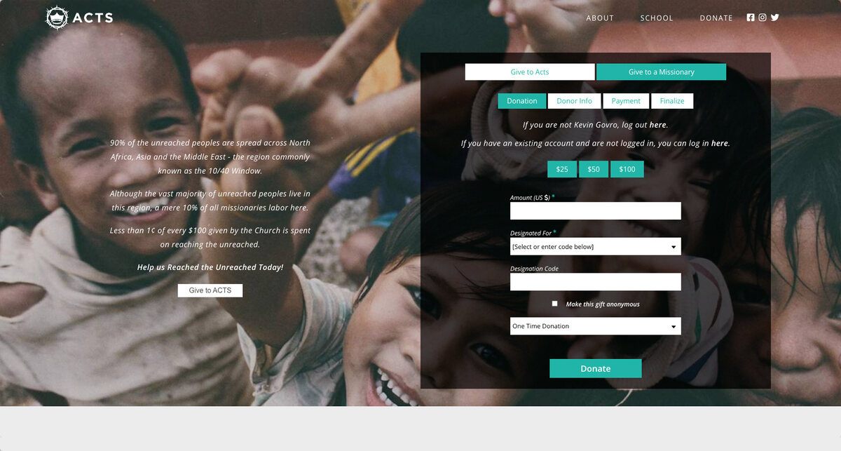 ACTS — screen 2