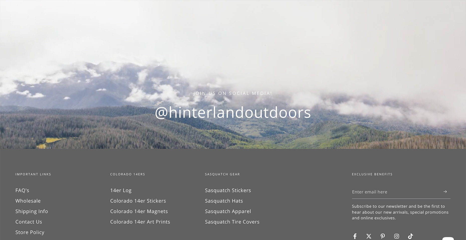 Hinterland Outdoors — screen 4