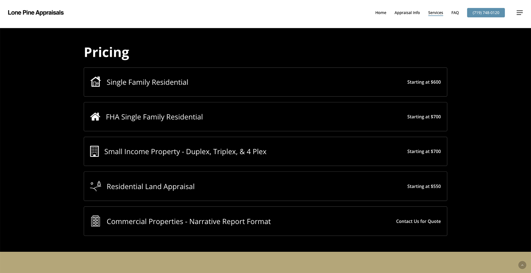 Lone Pine Appraisals — screen 4