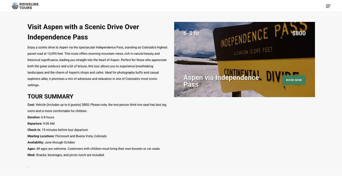 Ridgeline Tours — screen 4